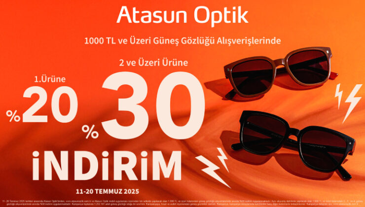 Atasun Optik’ten güneş gözlüklerinde yüzde 30’a varan yaz indirimi